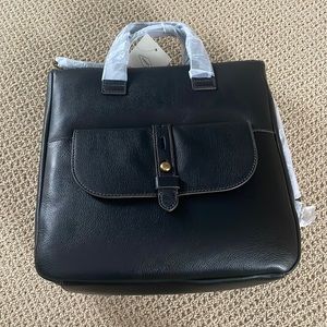Genuine leather, fossil backpack new with tags